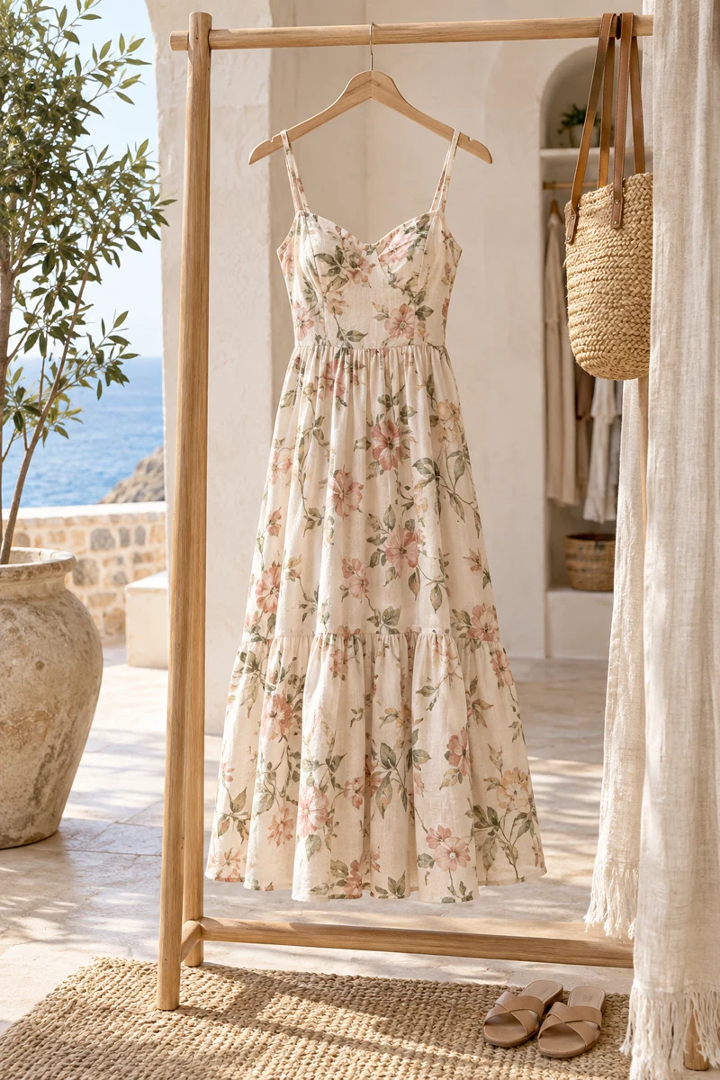 Fashion collection prepared for a seasonal campaign